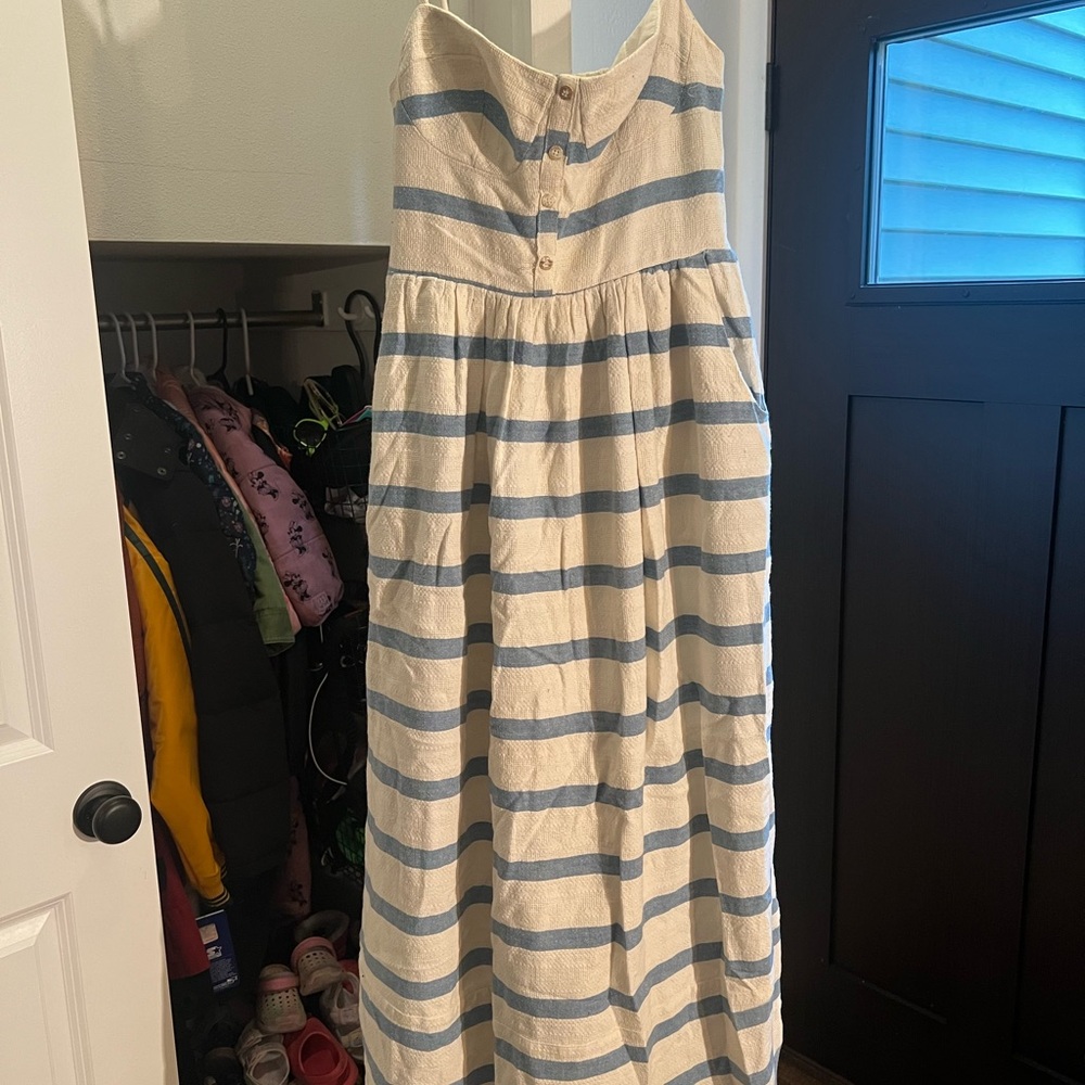 Mara Hoffman Striped Blue and White Kids Dress